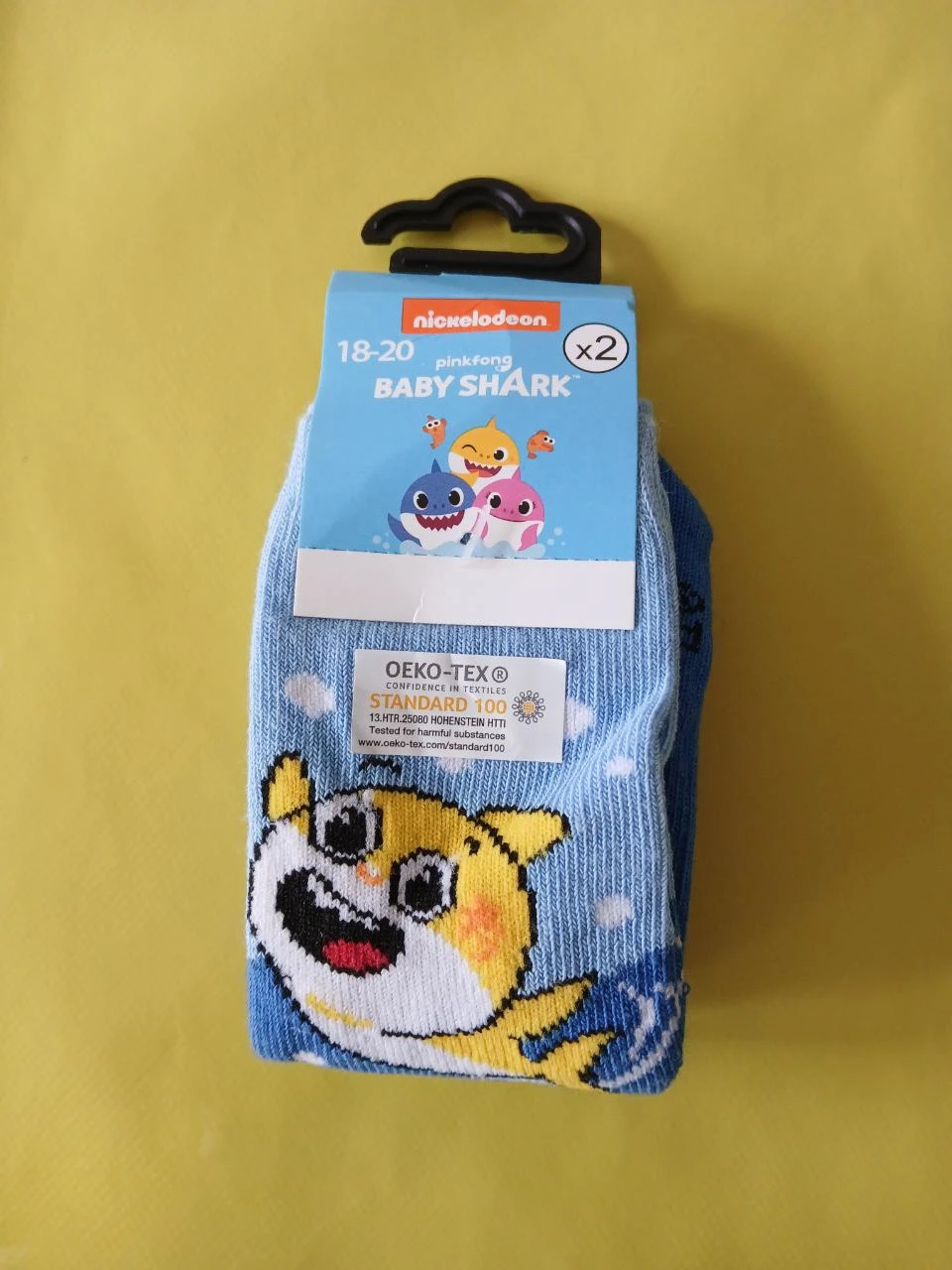 lot 2 paires de chaussettes garcon baby shark 18/20
